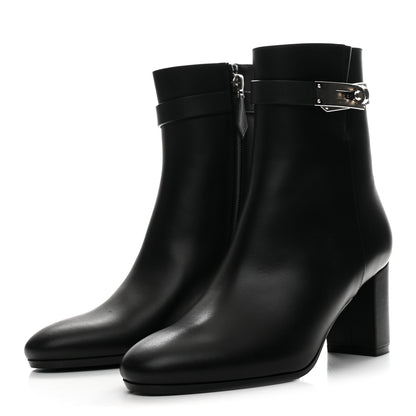 Hermes Calfskin Saint Germain Ankle Boots 35 Black 4 of 10