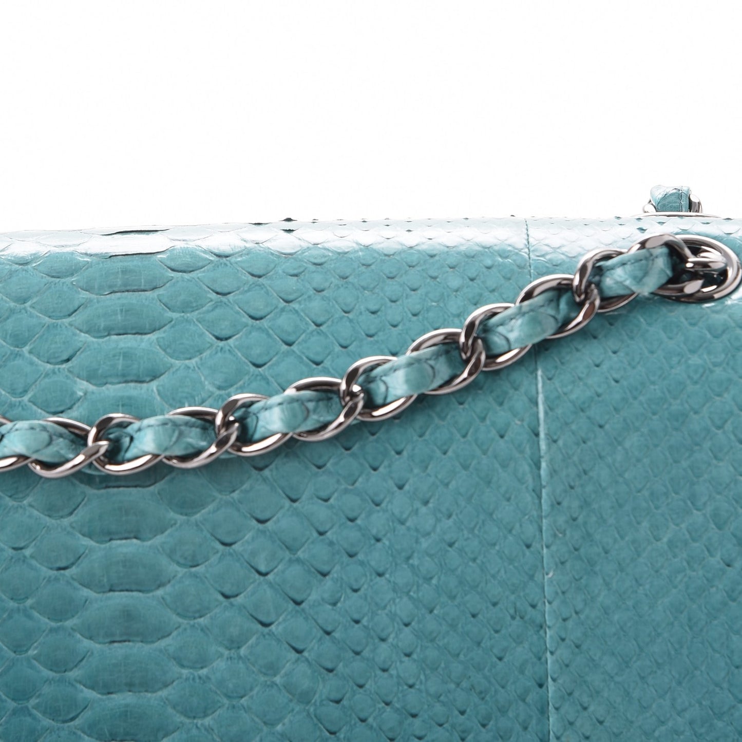 Python Jumbo Double Flap Turquoise