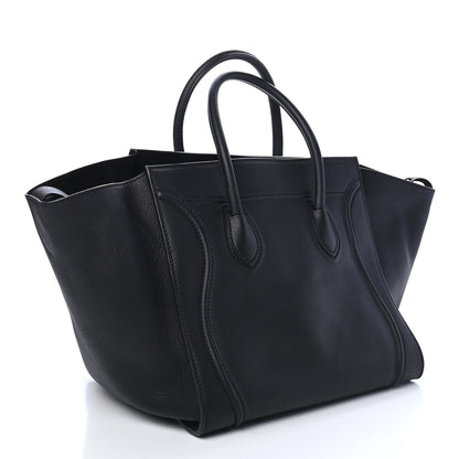 Celine Supple Calfskin Medium Phantom Luggage Black 3 of 11