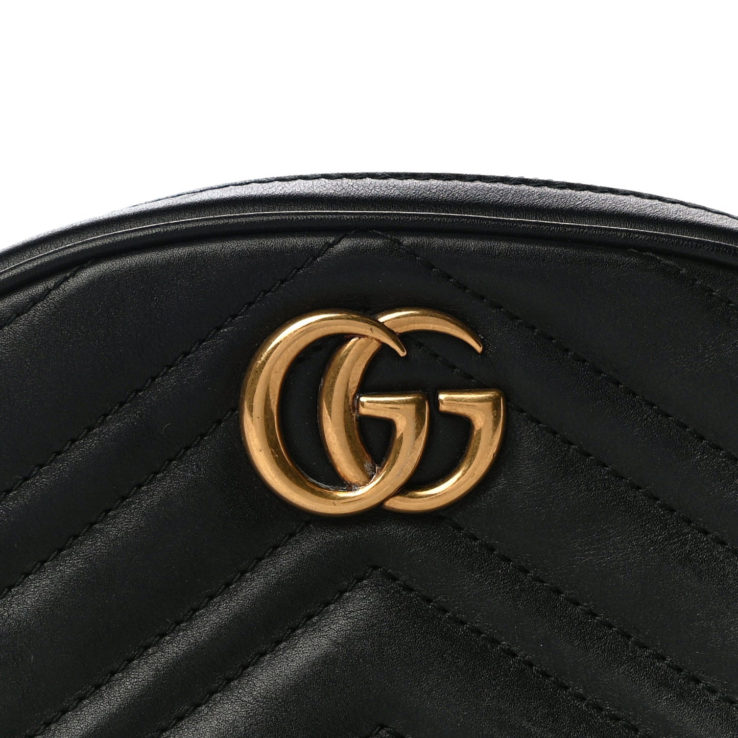 Calfskin Matelasse GG Marmont Belt Bag 85 34 Black