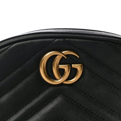 Gucci Calfskin Matelasse GG Marmont Belt Bag 85 34 Black 12 of 12