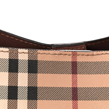 Burberry Haymarket Check Colours Small Lorne Bucket Crossbody Elderberry 13 of 20