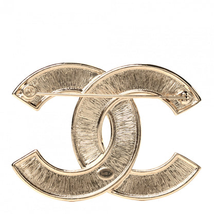 Chanel Pearl Crystal Queen of France CC Brooch Gold 3 of 5