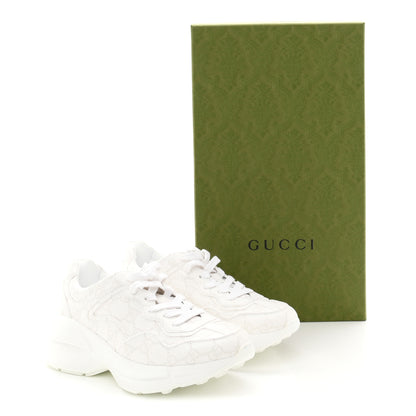 Gucci GG Supreme Monogram Womens Rhyton Sneakers 35 White 11 of 11