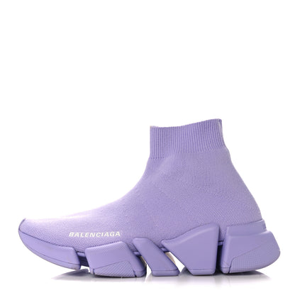 Balenciaga Technical 3D Recycled Knit Womens Speed 2.0 Sneakers 35 Monocolor Lilla 1 of 7