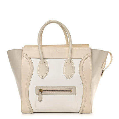 Celine Smooth Calfskin Mini Tri-Color Luggage White 1 of 31