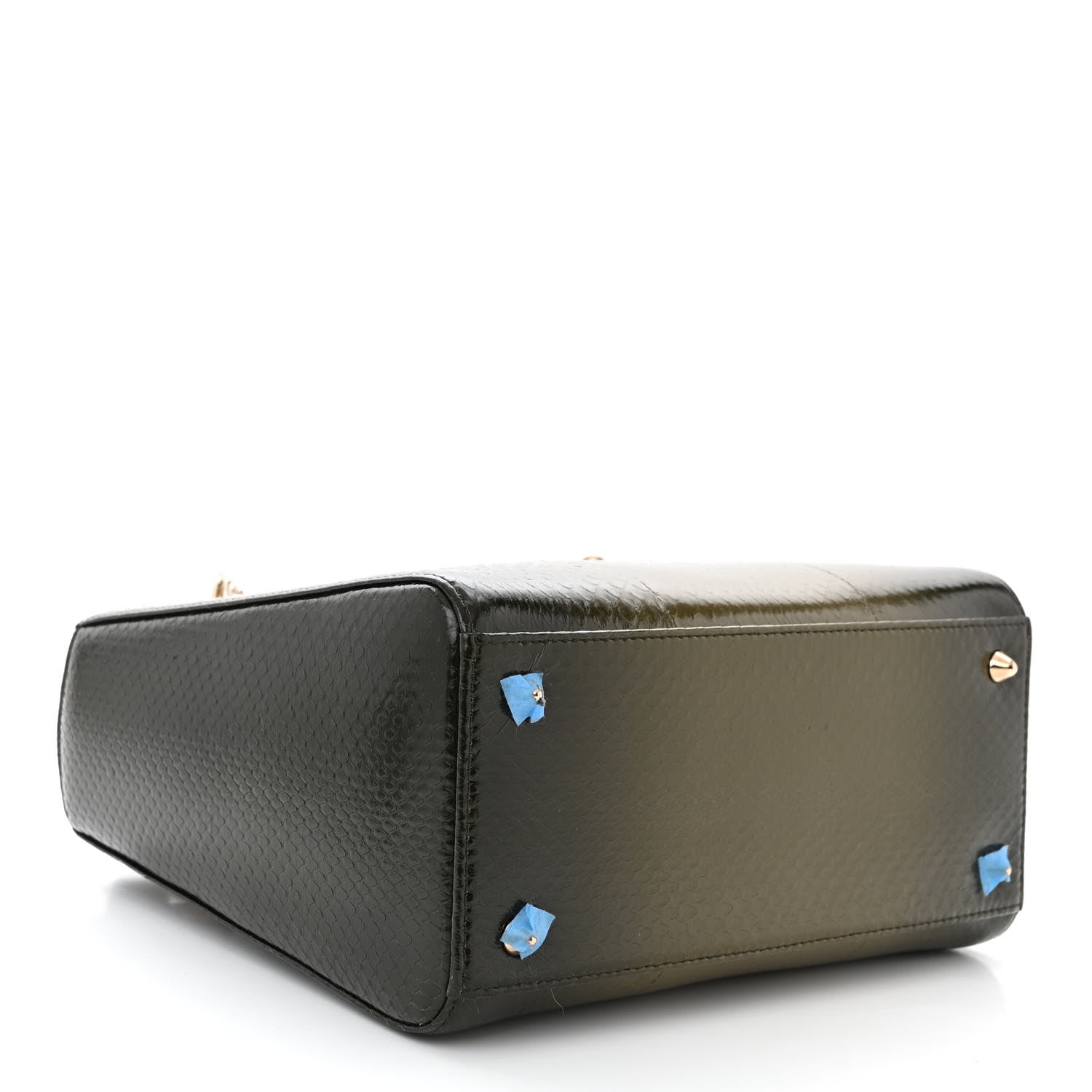 Christian Dior Snakeskin Medium Lady Dior Green 4 of 16