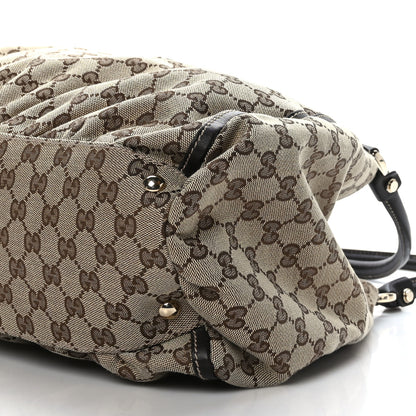 Gucci Monogram Large D Gold Hobo Dark Brown 9 of 9