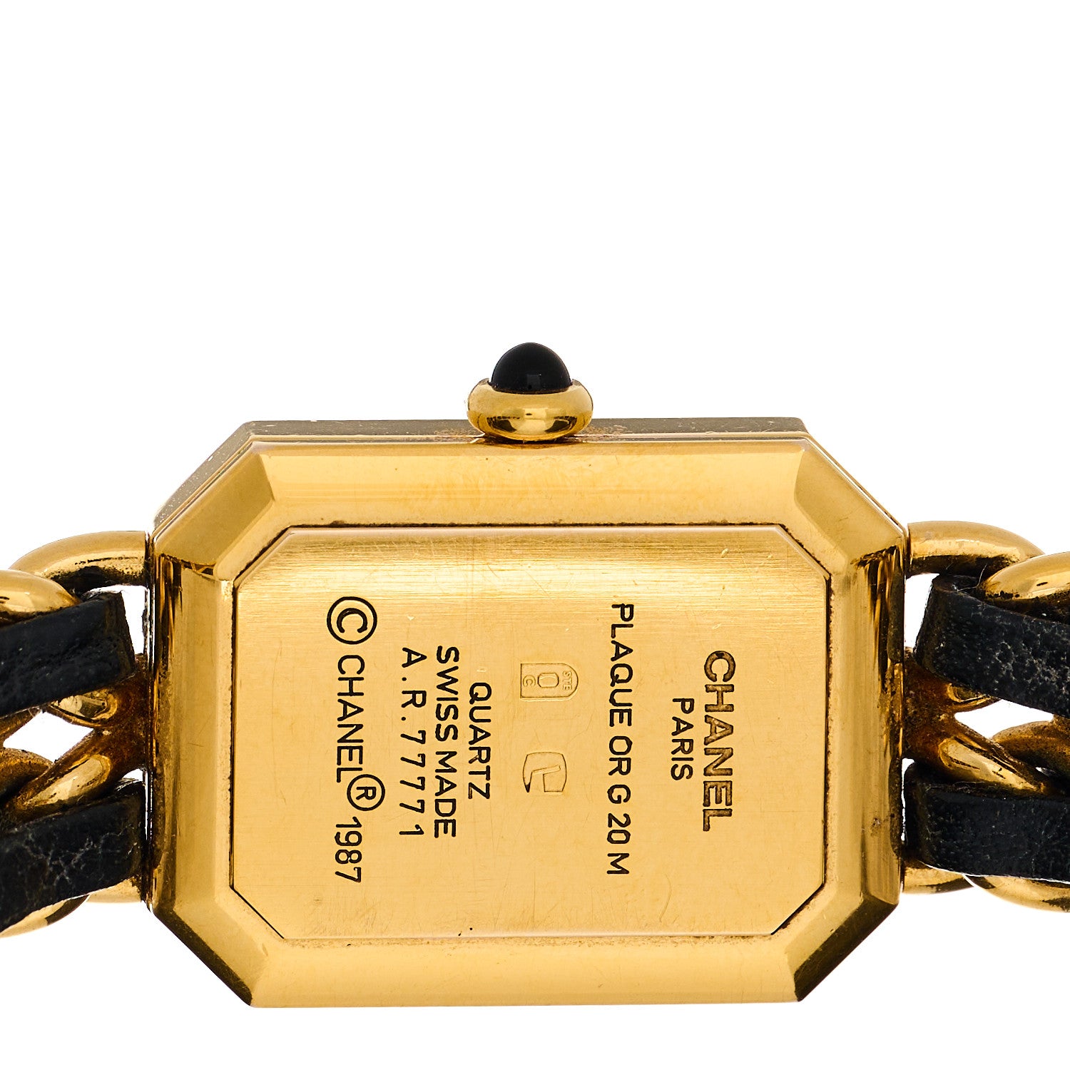 Chanel Stainless Steel Lambskin 20mm Chain Premiere Quartz Watch Gold M 4 of 4