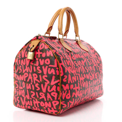 Louis Vuitton Monogram Graffiti Speedy 30 Fuchsia 3 of 15