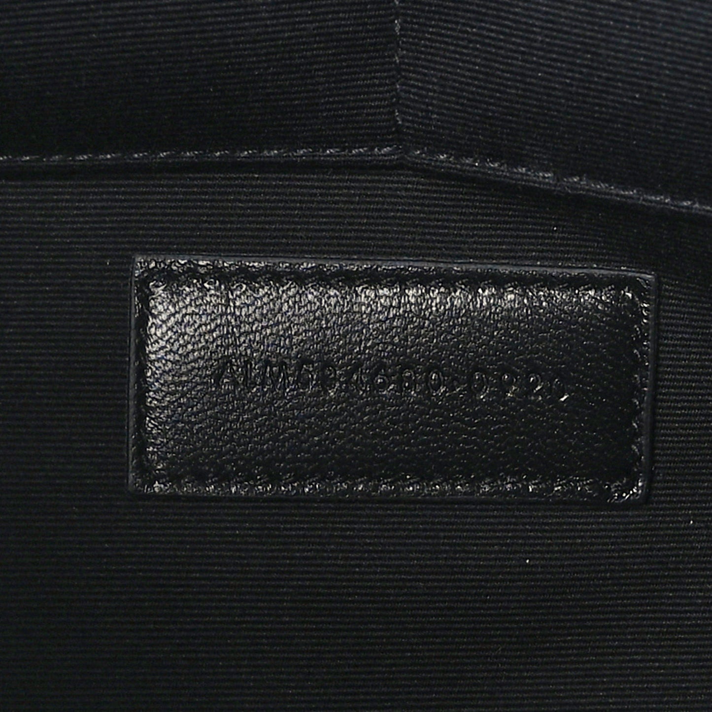 Calfskin Crocodile Embossed Monogram Zipped Pouch Black