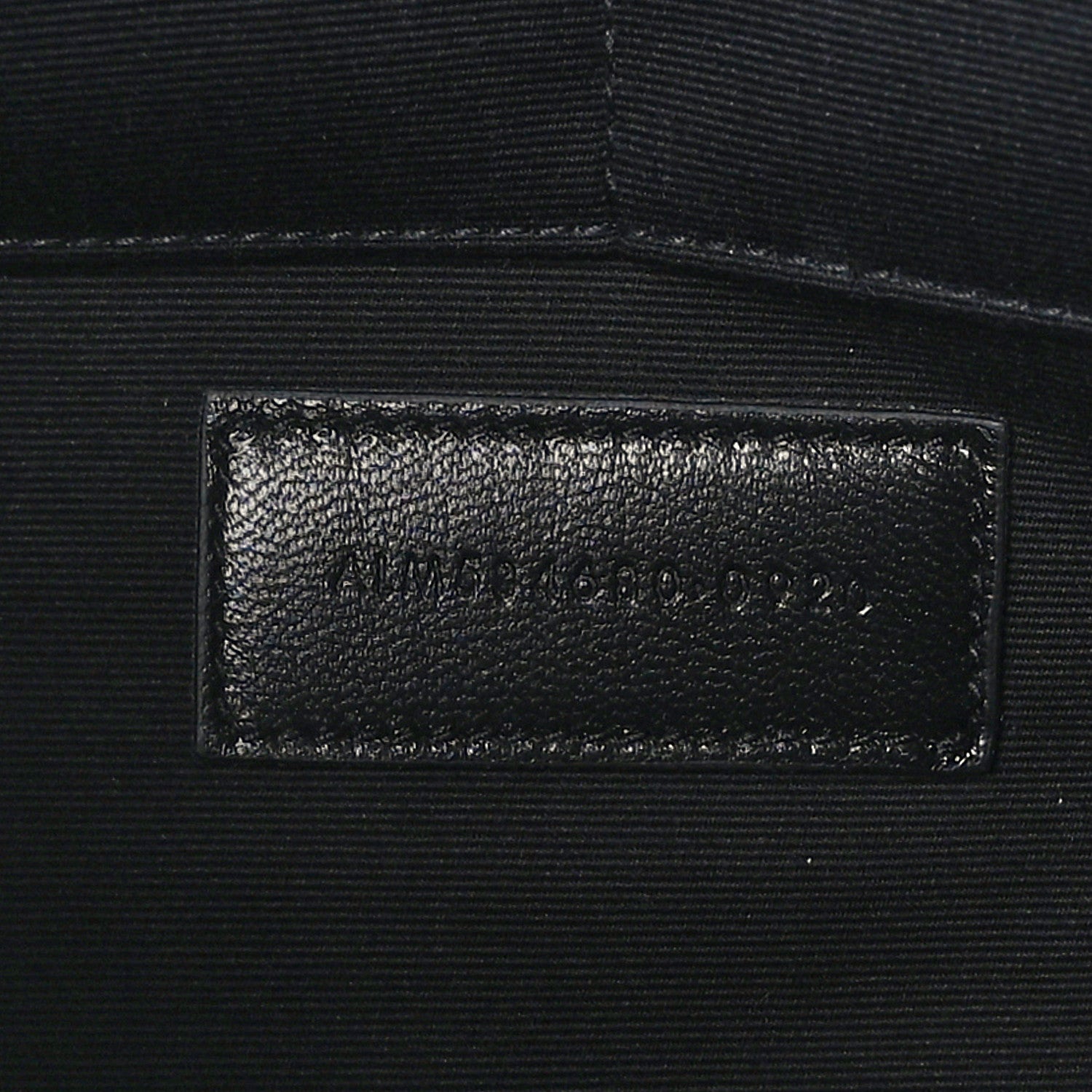 Saint Laurent Calfskin Crocodile Embossed Monogram Zipped Pouch Black 7 of 7