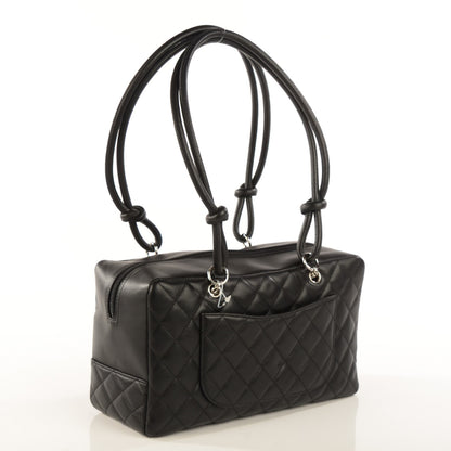 Chanel Calfskin Quilted Large Cambon Bowler Black 3 of 7