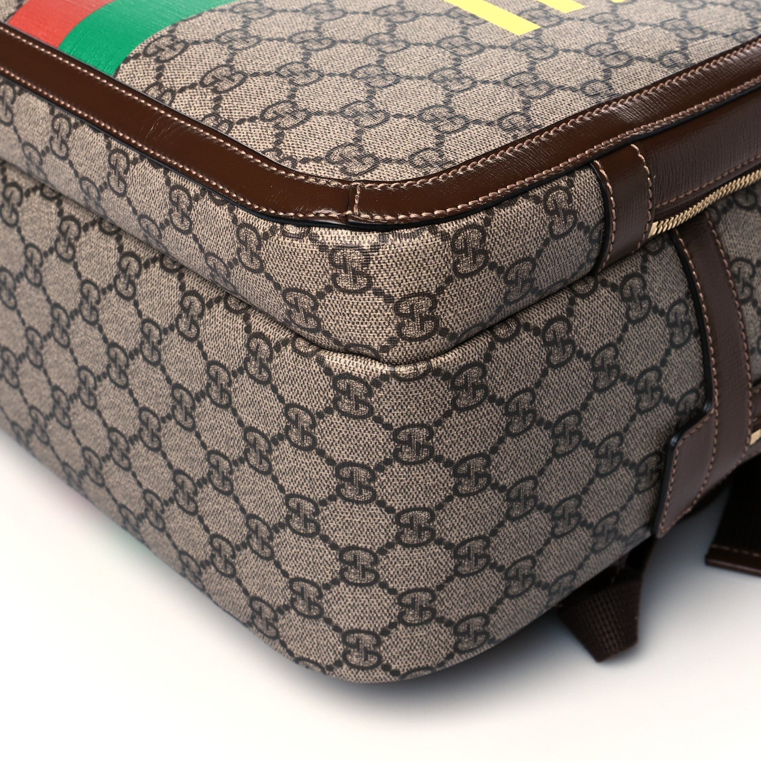 Gucci GG Supreme Monogram Azalea Calfskin Fake/Not Retro Interlocking G Day Backpack Beige Ebony Brown Sugar 9 of 10