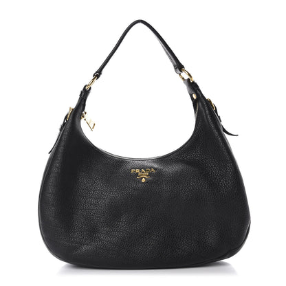 Prada Vitello Daino Hobo Black 1 of 13