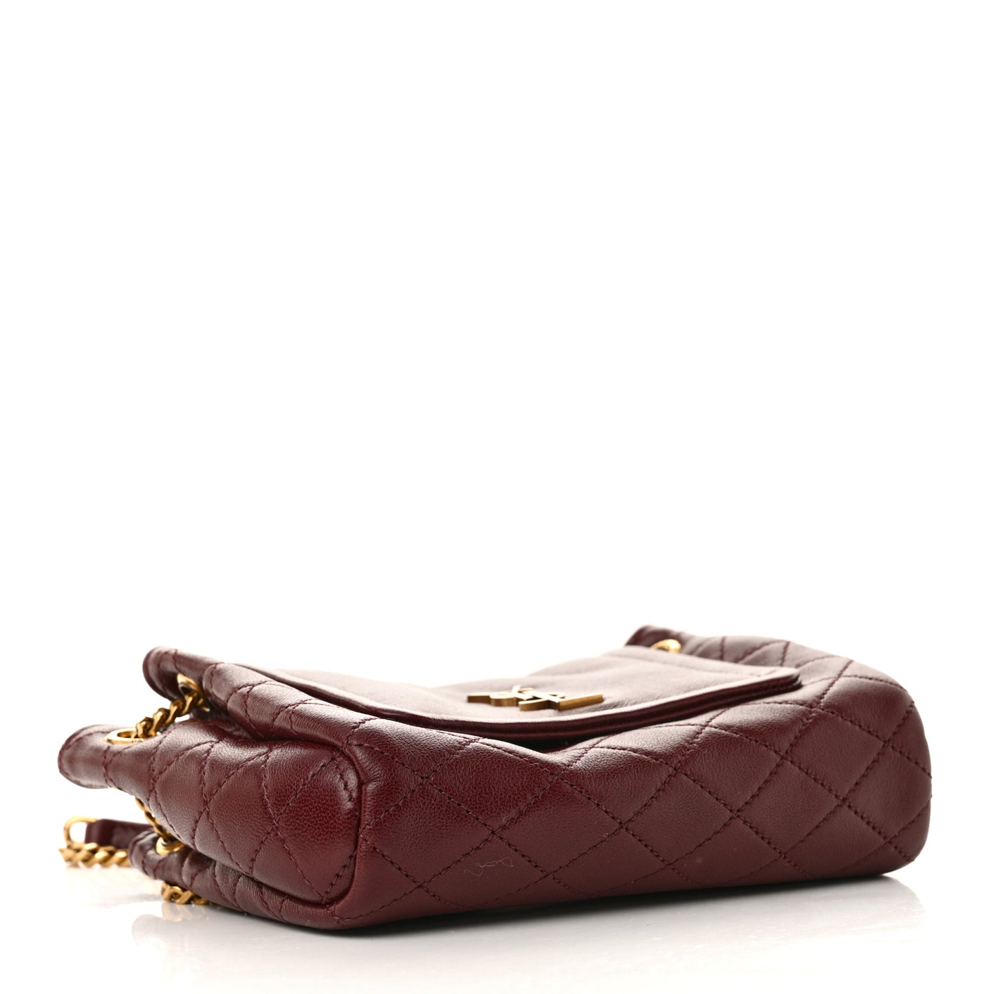 Lambskin Quilted Monogram Mini Nolita Rouge Cabernet