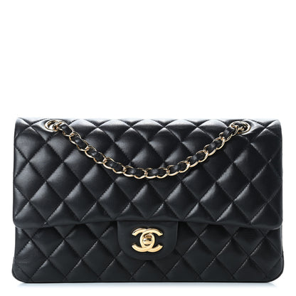 Chanel Lambskin Quilted Medium Double Flap Black 1 of 10