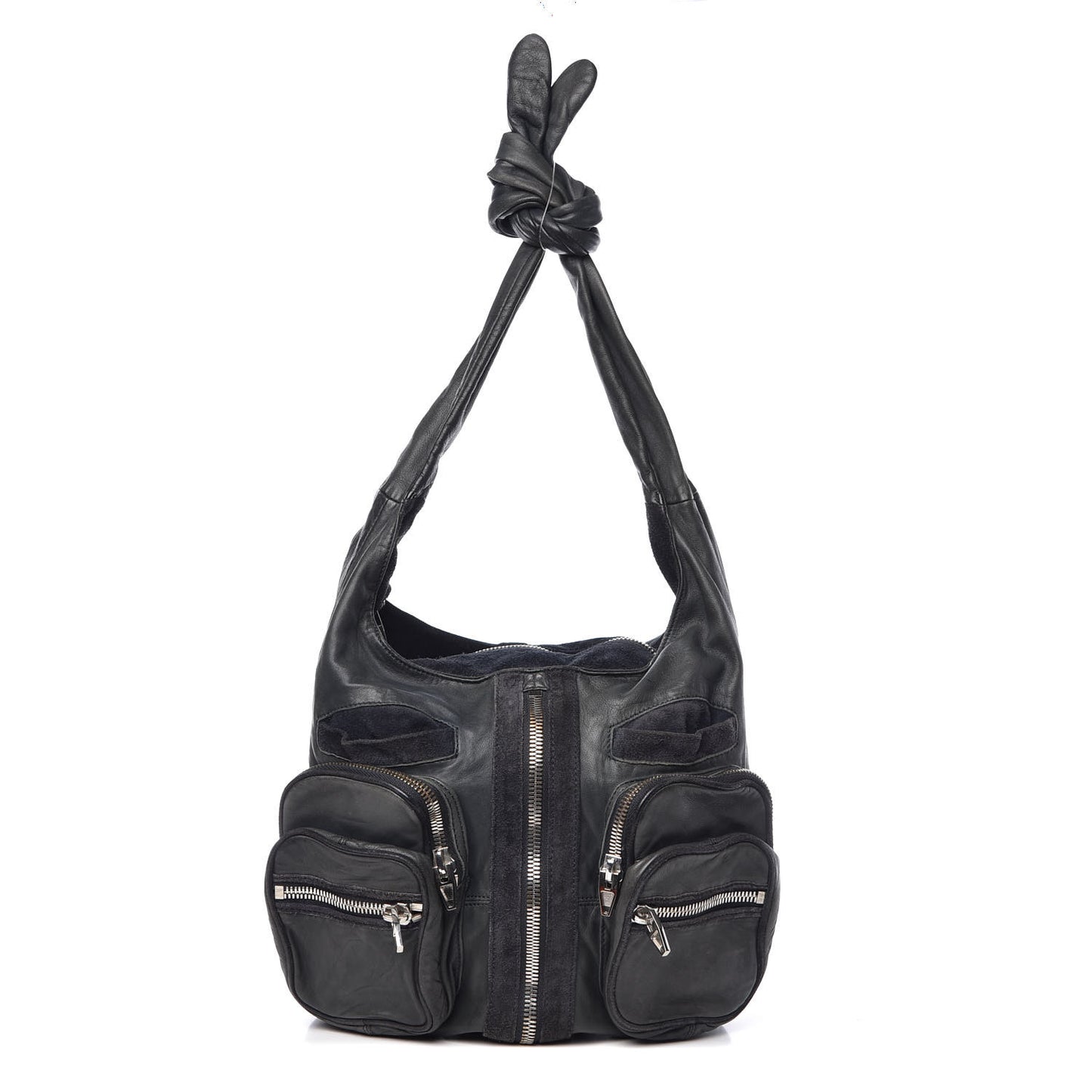 Lambskin Donna Hobo Grey