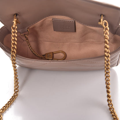 Gucci Calfskin Matelasse Super Mini GG Marmont Shoulder Bag Porcelain Rose 6 of 9