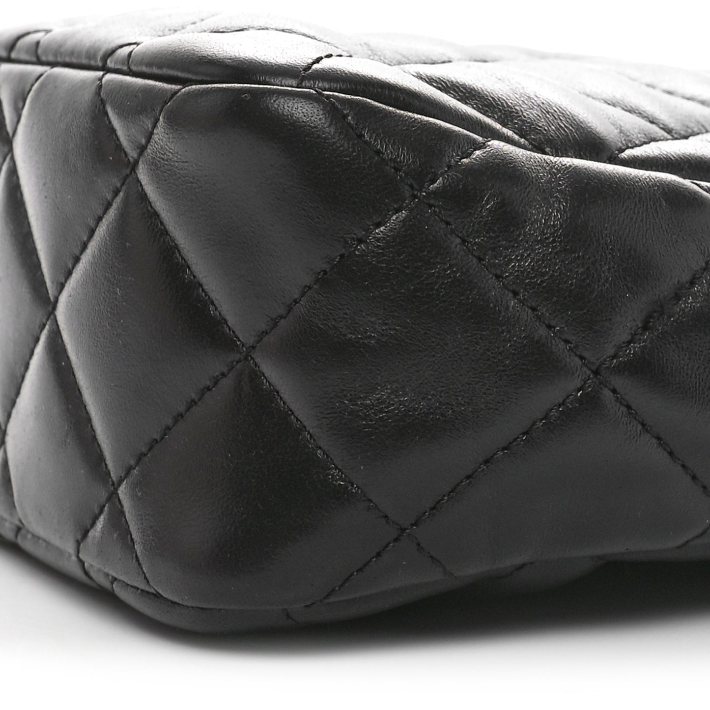 Lambskin Quilted Pillow Crush Hobo Black