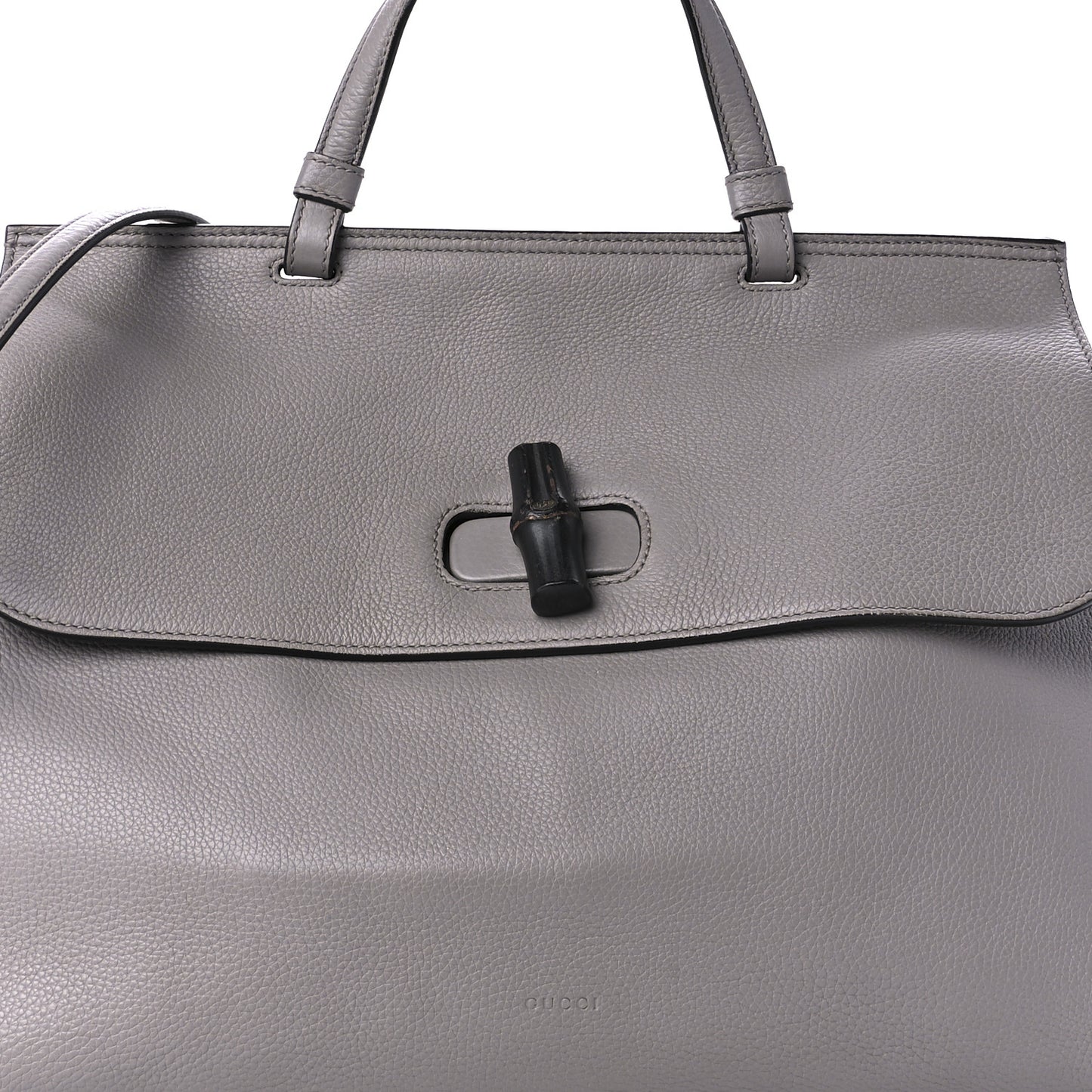 Cellarius Calfskin Large Bamboo Daily Top Handle Bag Storm Grey