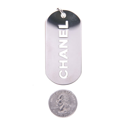 Chanel Dog Tag Key Charm Silver 2 of 12