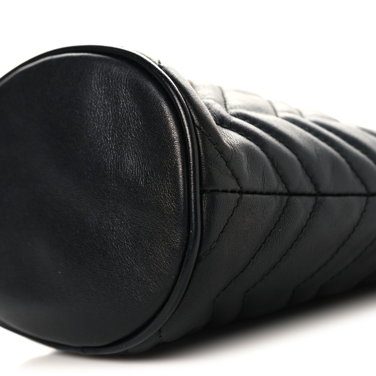 Gucci Calfskin Matelasse Mini GG Marmont 2.0 Bucket Bag Black 10 of 10