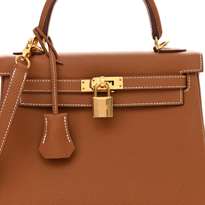 Hermes Togo Kelly Retourne 25 Gold 8 of 11