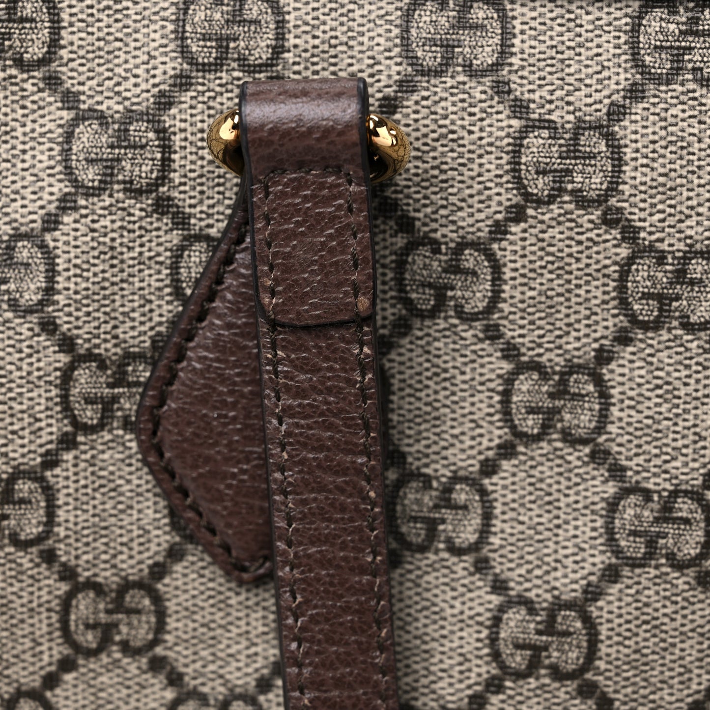 GG Supreme Monogram Medium Ophidia Shopping Tote Brown