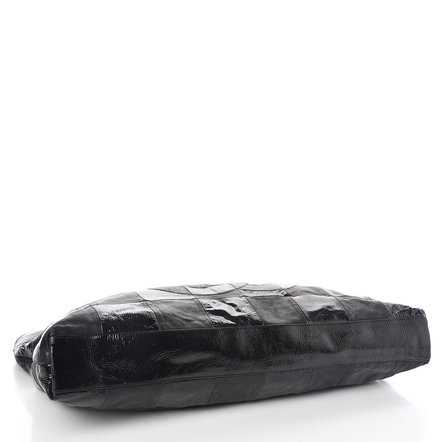 Patent Patchwork Large Brooklyn Tote Black