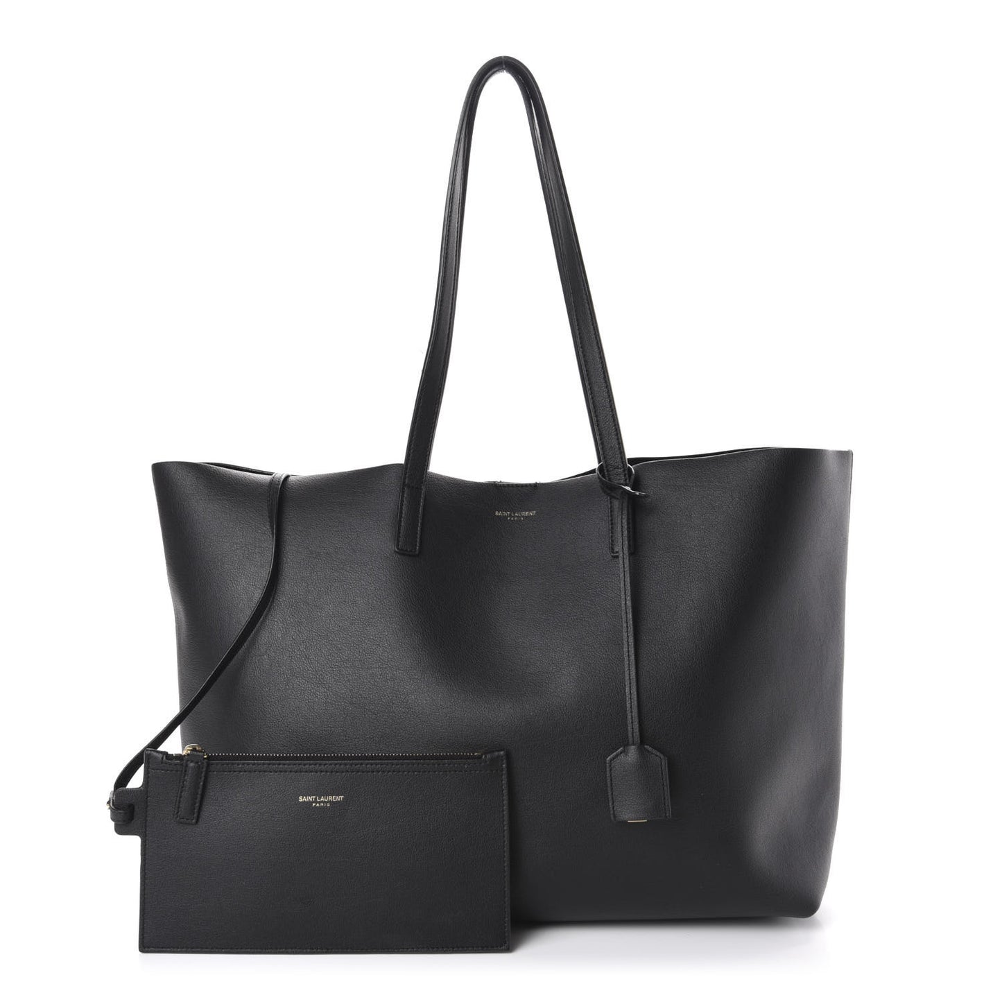 Calfskin Large Shopping Tote Black