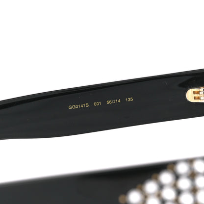 Gucci Acetate Crystal Sunglasses GG0147S Black 5 of 9