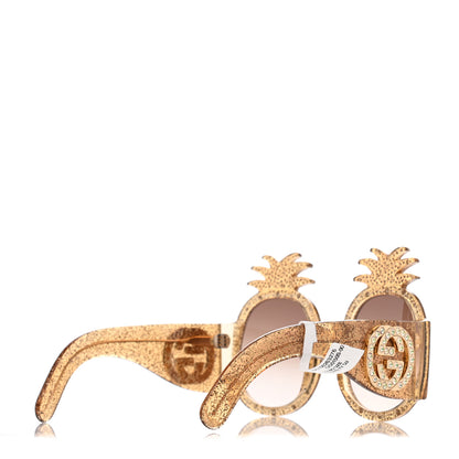 Gucci Acetate Pineapple GG0150/S Sunglasses Gold 6 of 14