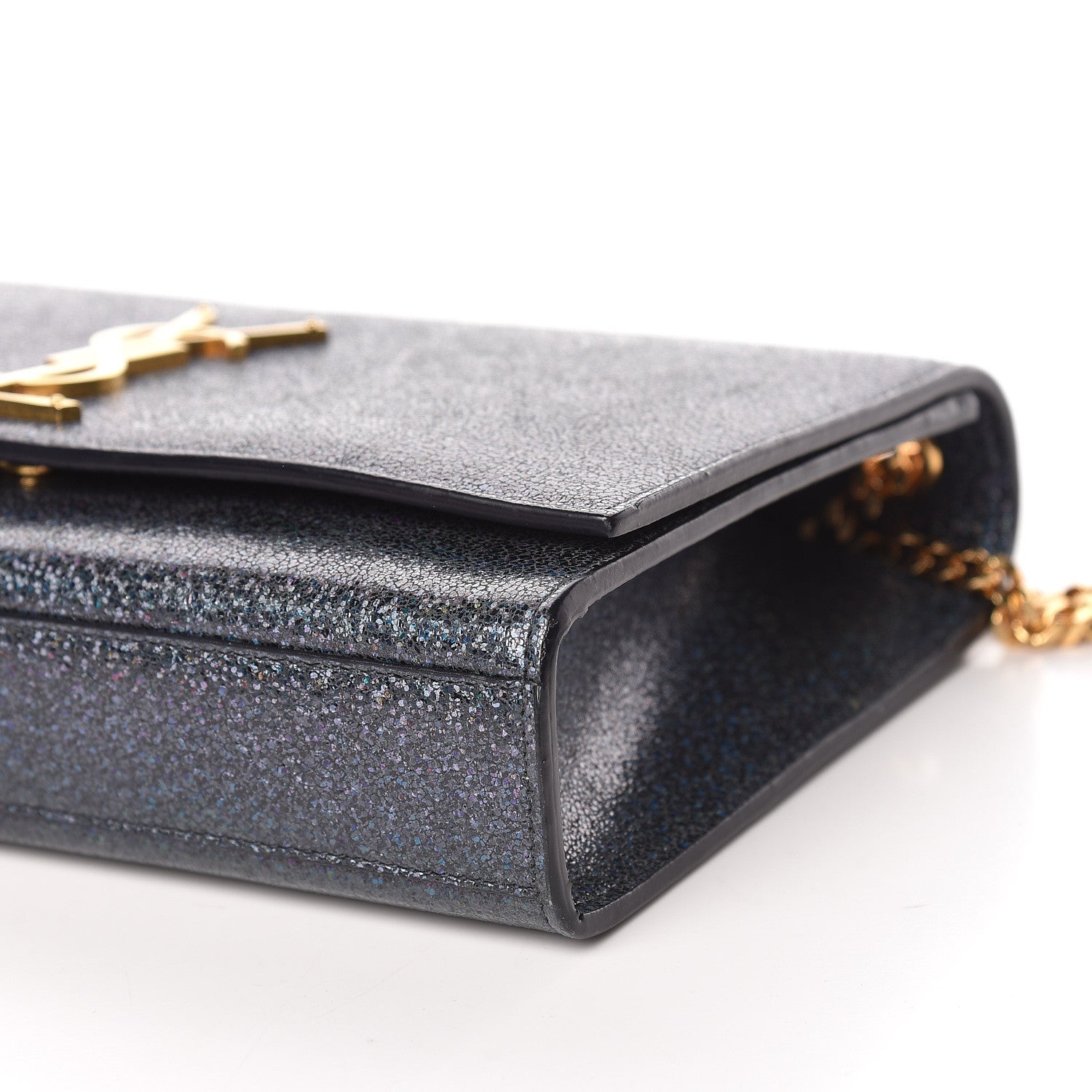 Saint Laurent Grain De Poudre Medium Classic Monogram Kate Satchel Graphite 9 of 10