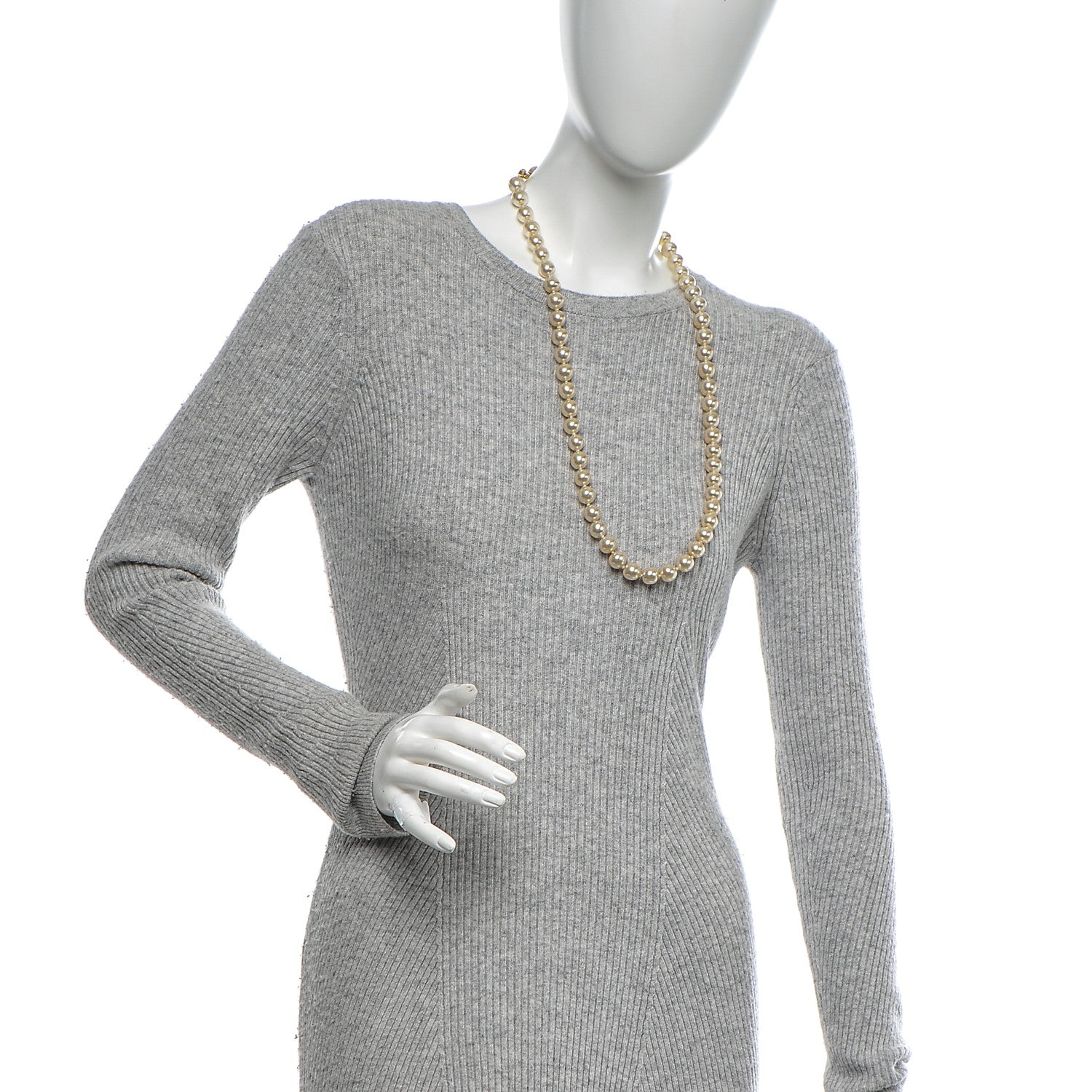 Chanel Pearl Long CC Necklace Gold 2 of 4