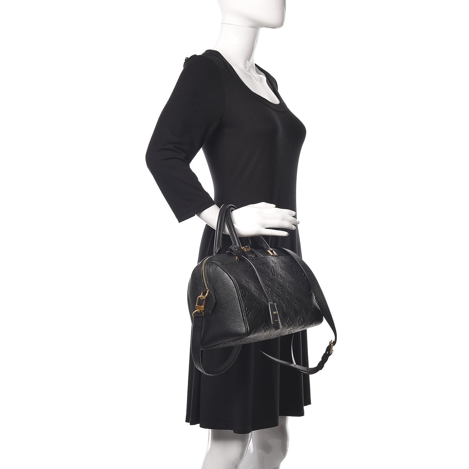 Louis Vuitton Empreinte Speedy Bandouliere 25 NM Black 3 of 12