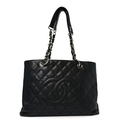 Chanel Caviar Quilted Grand Shopping Tote GST Black 1 of 12