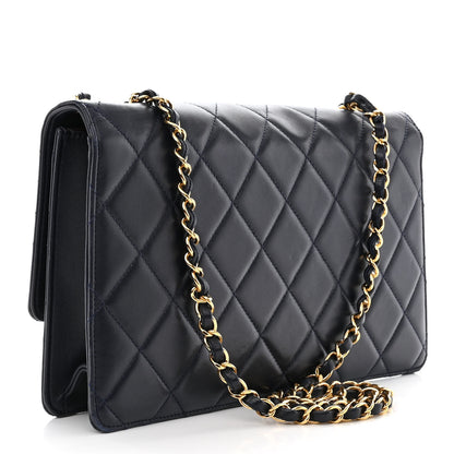 Chanel Lambskin Quilted Large Golden Class Flap Navy 3 of 12
