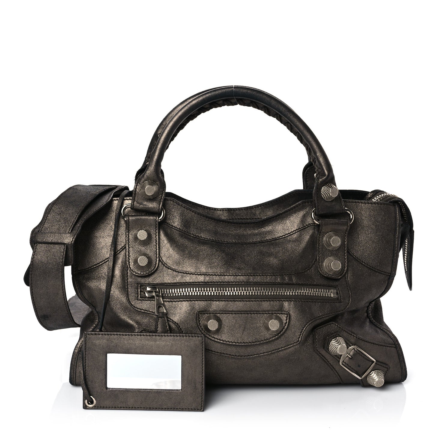 Craquele Calfskin Giant 21 Silver Hardware City Bronze