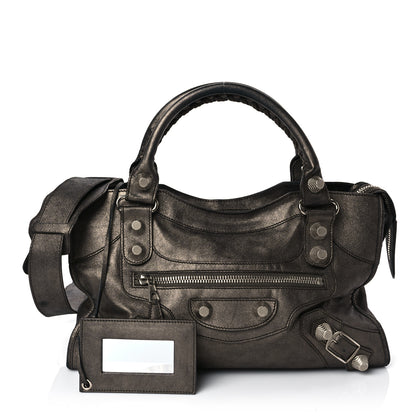 Balenciaga Craquele Calfskin Giant 21 Silver Hardware City Bronze 1 of 14
