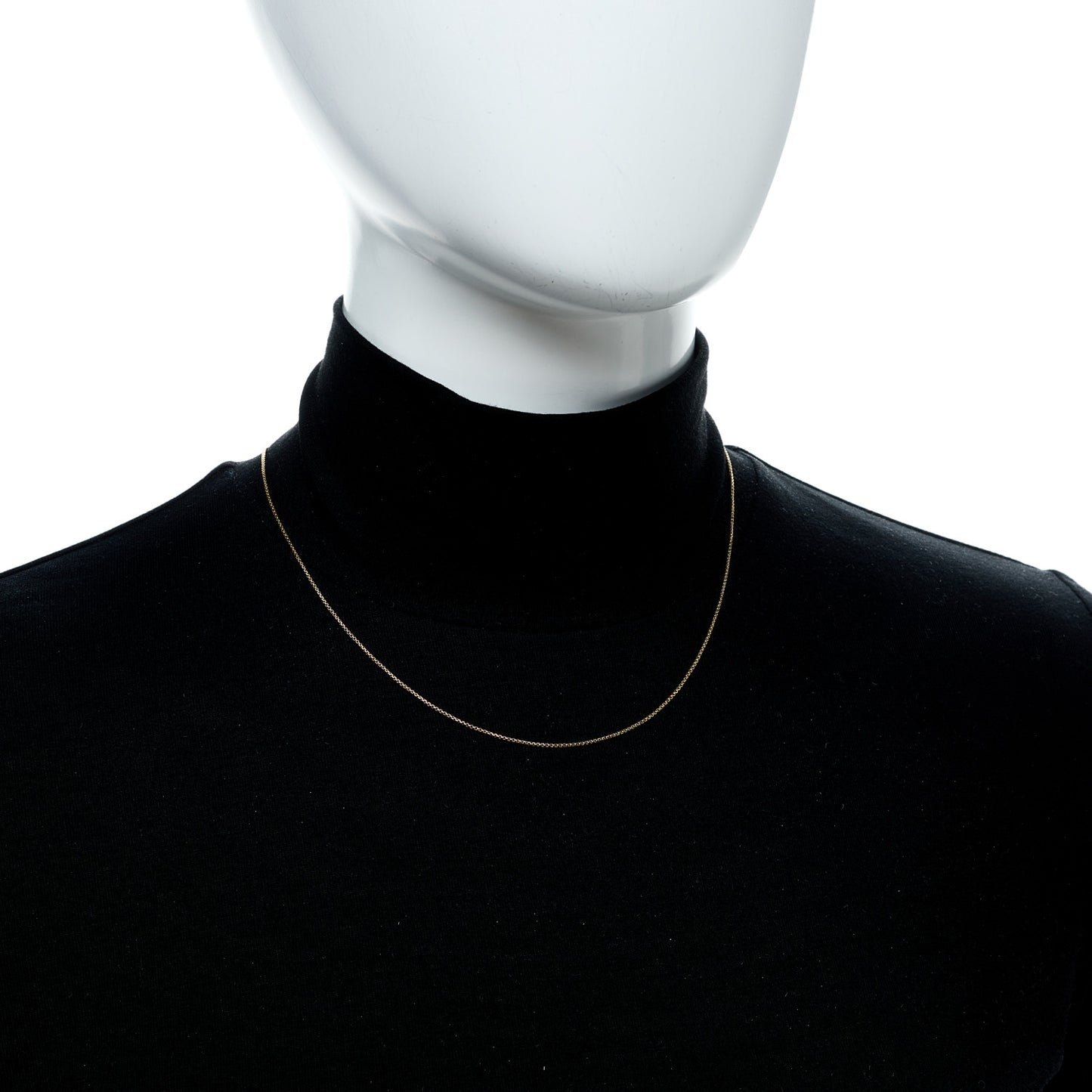 18K Yellow Gold 1mm Box Chain Necklace 18"