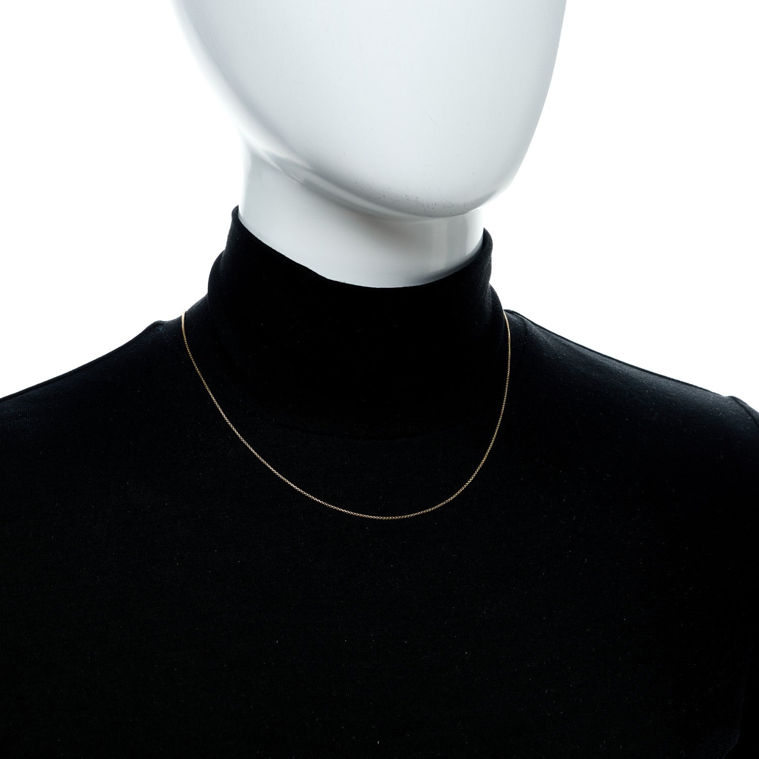 David Yurman 18K Yellow Gold 1mm Box Chain Necklace 18" 2 of 5