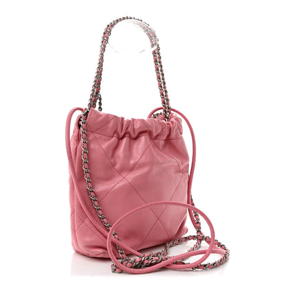 Chanel Shiny Calfskin Quilted Mini Chanel 22 Pink 3 of 10