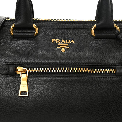 Prada Vitello Daino Shopping Satchel Black 9 of 10