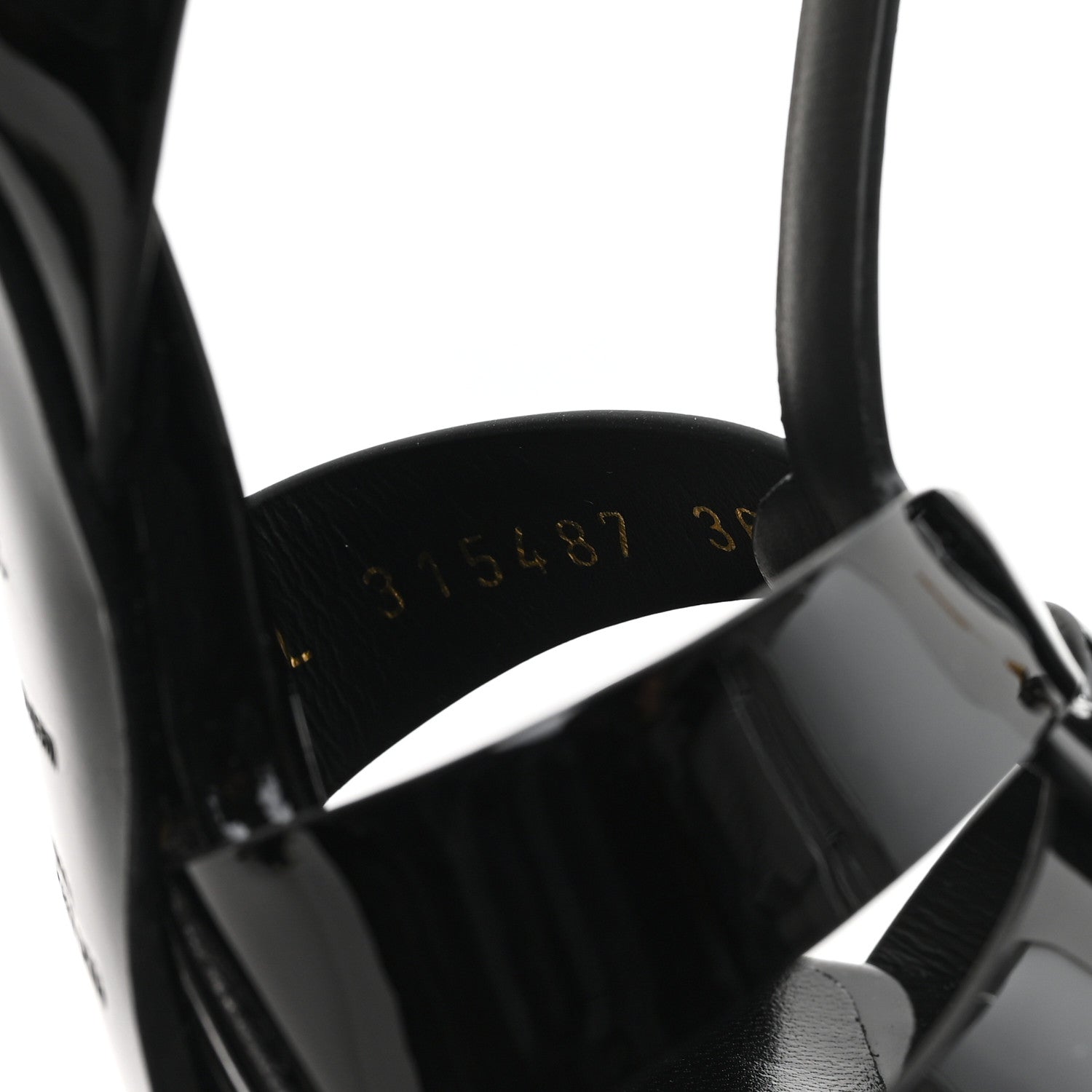 Saint Laurent Patent Tribute 105 Platform Sandals 36 Black 9 of 10