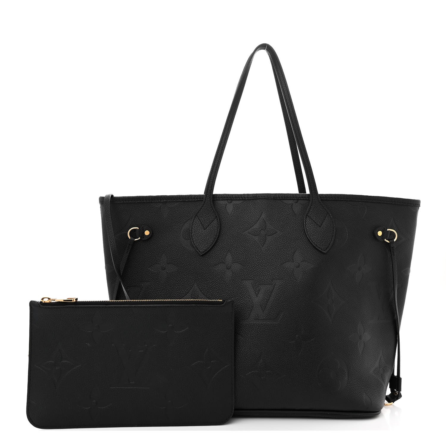 Louis Vuitton Empreinte Monogram Giant Neverfull MM Black 3 of 13