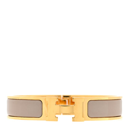 Hermes Enamel Narrow Clic Clac H Bracelet PM Marron Glace 1 of 4
