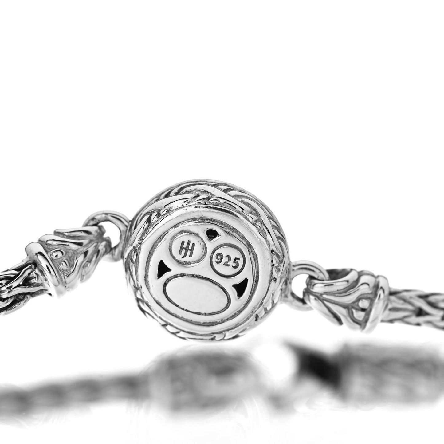 Sterling Silver White Sapphire Classic Chain Round Station Bracelet