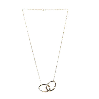 Tiffany 18K Yellow Gold Elsa Peretti Interlocking Ovals Pendant Necklace 3 of 6