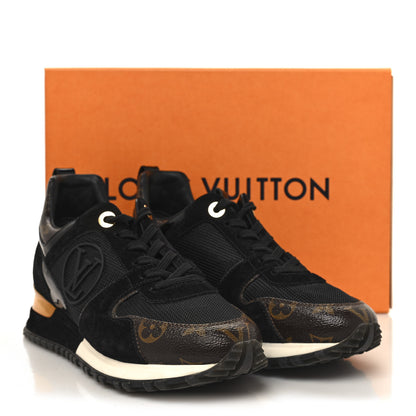 Louis Vuitton Suede Monogram Run Away Sneakers 36 Black 8 of 8
